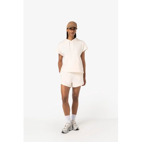 Sweat-shirt écoresponsable à capuche oversize sans manches French Terry femme
