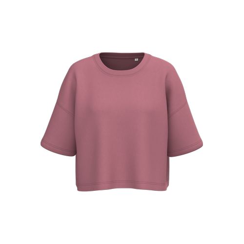 Sweat-shirt crop à manches courtes col rond femme - 10