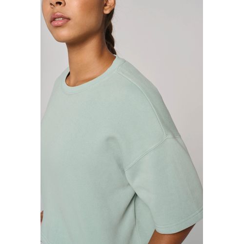 Sweat-shirt crop à manches courtes col rond femme - 9