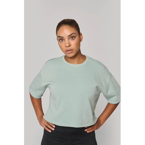 Sweat-shirt crop à manches courtes col rond femme - 3