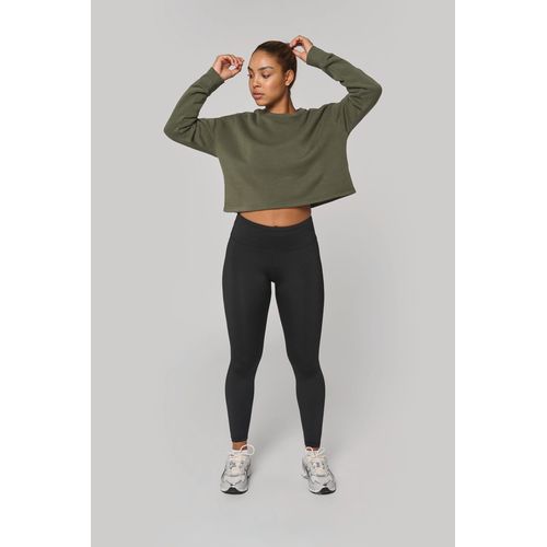 Sweat-shirt crop col rond femme - 5
