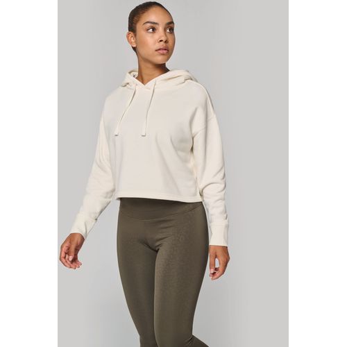 Sweat-shirt crop à capuche femme - 1