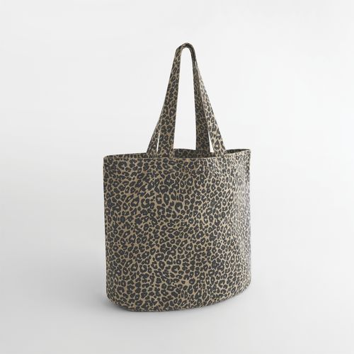 Sac cabas en toile imprimé léopard - 2