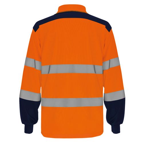 Polo bicolore manches longues haute visibilité thumbnail 4