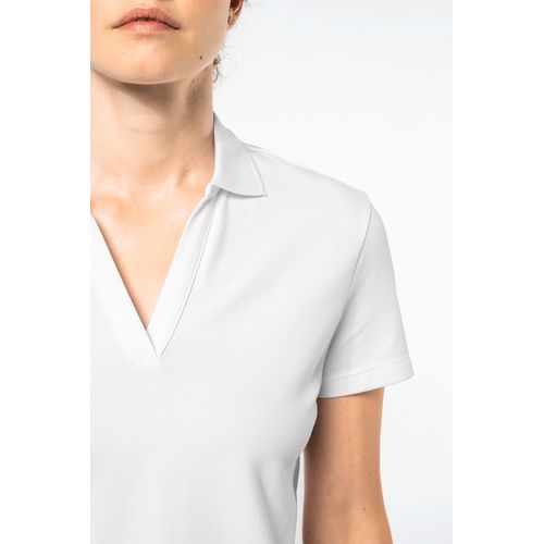 Polo col en V coton Supima® femme thumbnail 5