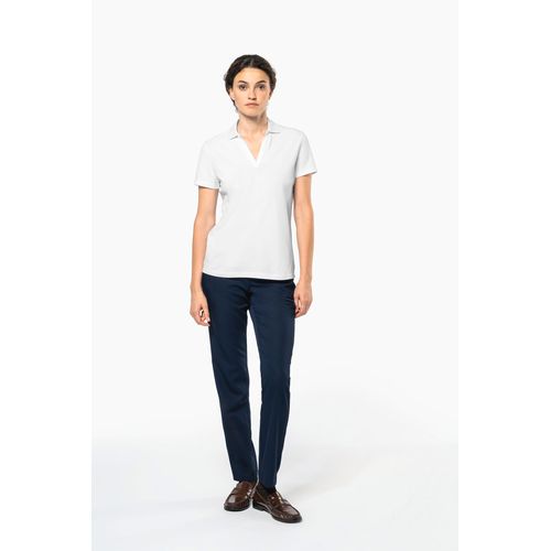 Polo col en V coton Supima® femme thumbnail 4