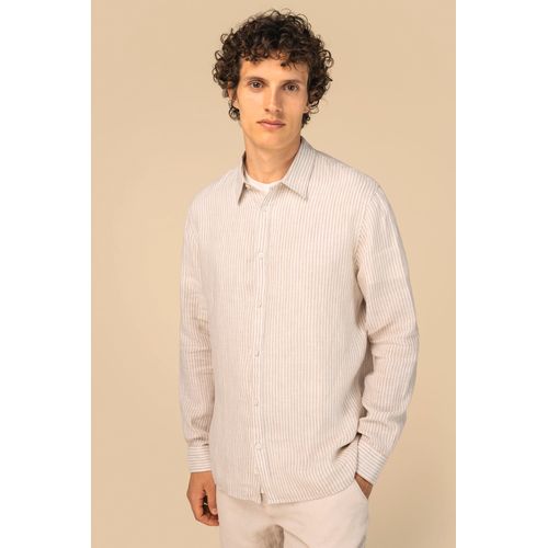 Chemise rayée en lin homme