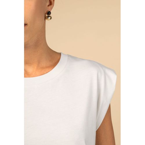 T-shirt écoresponsable sans manches à épaulettes femme thumbnail 7
