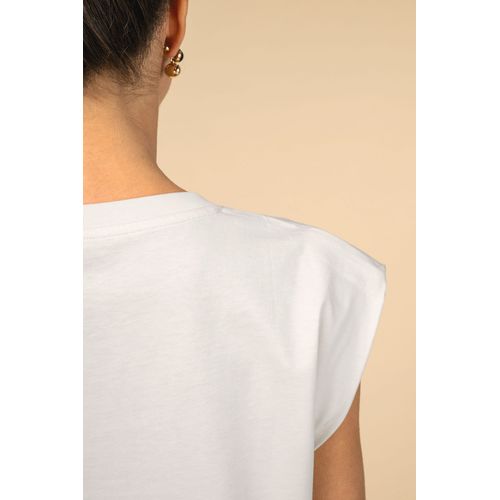 T-shirt écoresponsable sans manches à épaulettes femme thumbnail 6