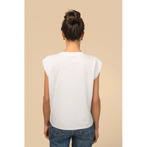 T-shirt écoresponsable sans manches à épaulettes femme thumbnail 5