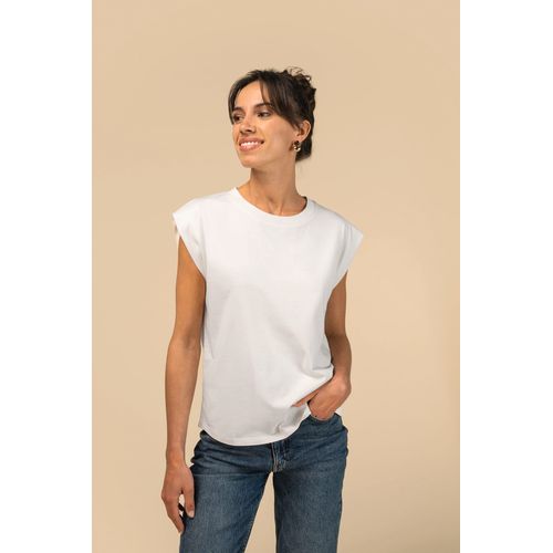 T-shirt écoresponsable sans manches à épaulettes femme