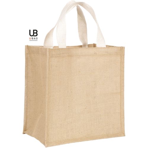 SAC SHOPPING EN JUTE AVEC ANSES EN COTON PLATES : HAVANA - 1