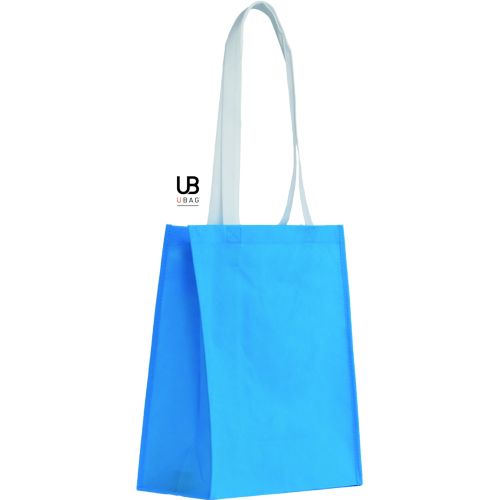 PETIT TOTE BAG 80GRS NON TISSÉ AVEC ANSES CONTRASTÉES : MADRID