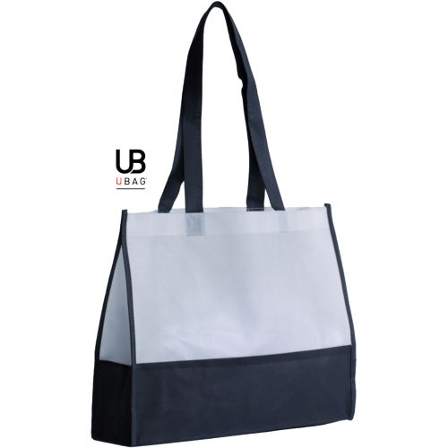 SAC SHOPPING BI-COULEUR 80GRS NON TISSÉ AVEC SOUFFLETS : TEL-AVIV