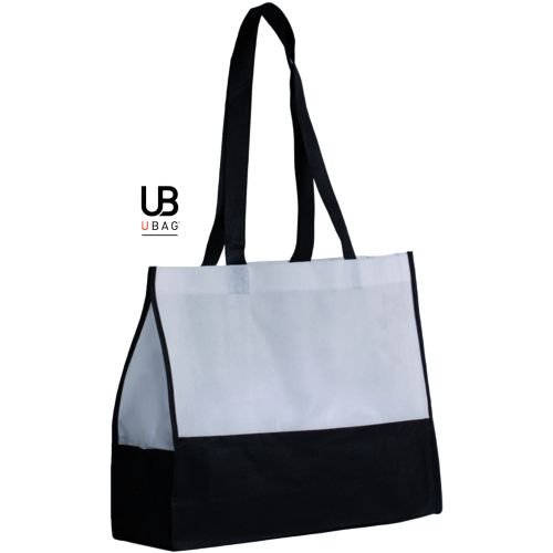 SAC SHOPPING BI-COULEUR 80GRS NON TISSÉ AVEC SOUFFLETS : TEL-AVIV