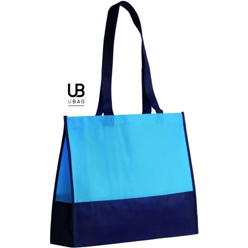 SAC SHOPPING BI-COULEUR 80GRS NON TISSÉ AVEC SOUFFLETS : TEL-AVIV