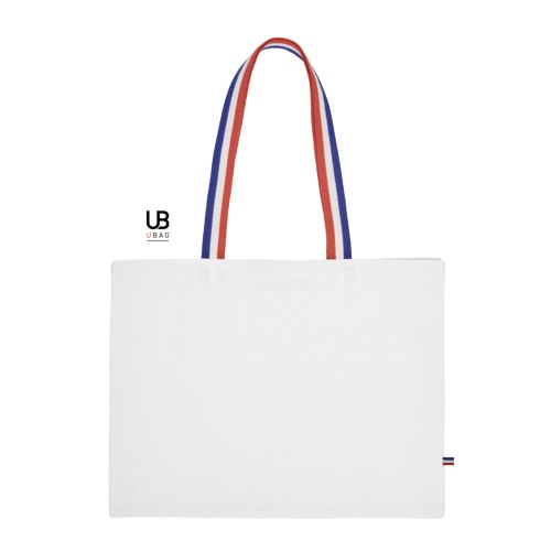 TOTE BAG 180GRS COTON ANSES BLEU/BLANC/ROUGE : CHARLES