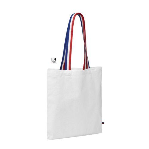 TOTE BAG 180GRS COTON ANSES BLEU/BLANC/ROUGE : CHARLES