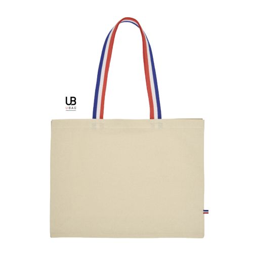 TOTE BAG 180GRS COTON ANSES BLEU/BLANC/ROUGE : CHARLES - 2