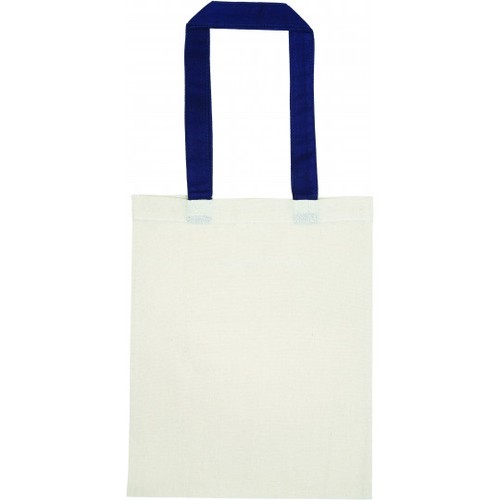 PETIT TOTE BAG 130GRS COTON AVEC ANSES DE COULEURS : SARASOTA