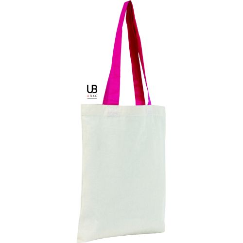 PETIT TOTE BAG 130GRS COTON AVEC ANSES DE COULEURS : SARASOTA