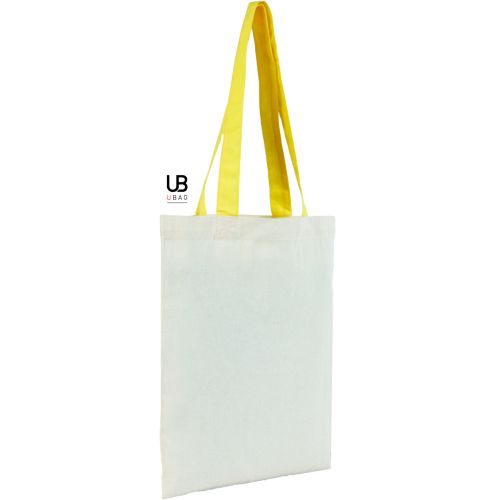 PETIT TOTE BAG 130GRS COTON AVEC ANSES DE COULEURS : SARASOTA