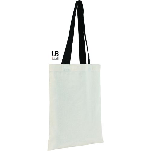 PETIT TOTE BAG 130GRS COTON AVEC ANSES DE COULEURS : SARASOTA