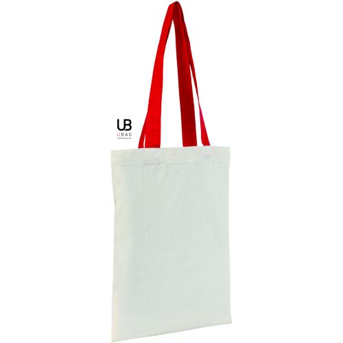 PETIT TOTE BAG 130GRS COTON AVEC ANSES DE COULEURS : SARASOTA