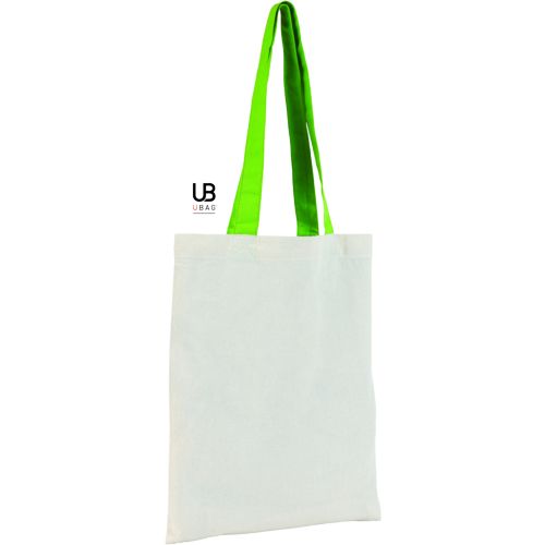 PETIT TOTE BAG 130GRS COTON AVEC ANSES DE COULEURS : SARASOTA