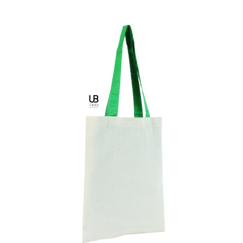 PETIT TOTE BAG 130GRS COTON AVEC ANSES DE COULEURS : SARASOTA