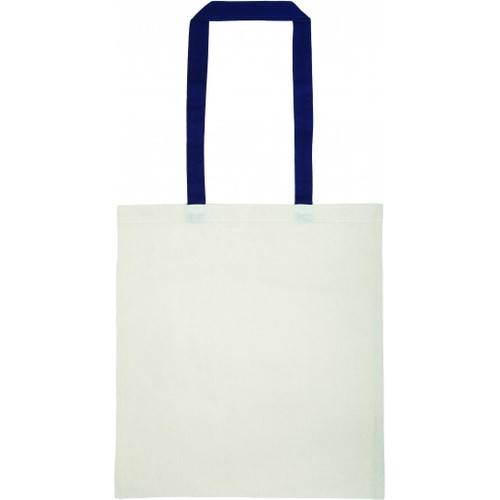 TOTE BAG 130GRS COTON AVEC ANSES DE COULEURS : ATLANTA