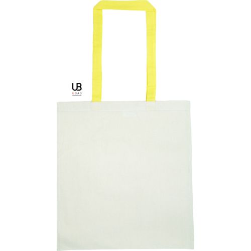 TOTE BAG 130GRS COTON AVEC ANSES DE COULEURS : ATLANTA