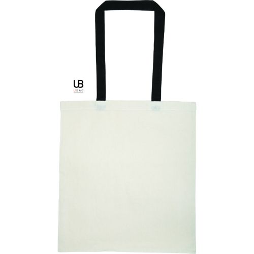 TOTE BAG 130GRS COTON AVEC ANSES DE COULEURS : ATLANTA