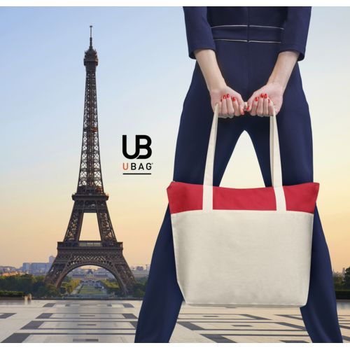 SAC T-BOTTOM 220GRS COTON ZIPPÉ AVEC POCHE INTERIEURE : PARIS - 3