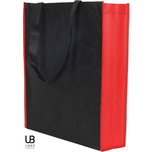 TOTE BAG AVEC SOUFFLET UNI ET BI-COULEUR 80GRS NON TISSÉ AVEC SOUFFLETS : MONTE CARLO