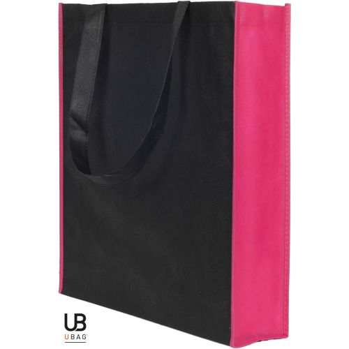 TOTE BAG AVEC SOUFFLET UNI ET BI-COULEUR 80GRS NON TISSÉ AVEC SOUFFLETS : MONTE CARLO