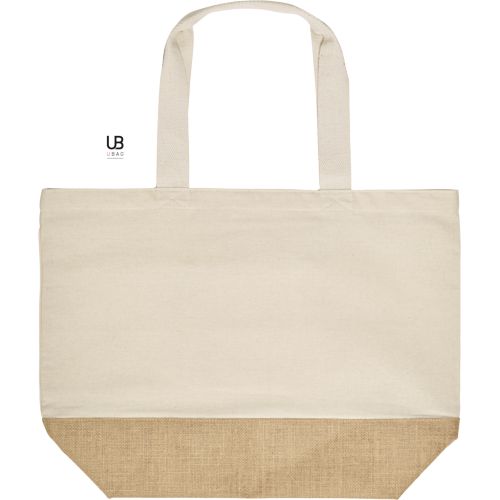 SAC SHOPPING 220GRS COTON AVEC SOUFFLET T-BOTTOM EN JUTE : SYDNEY - 2
