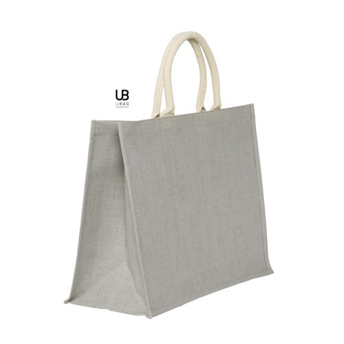 SAC SHOPPING EN JUTES COULEURS AVEC ANSES RONDES : KOS