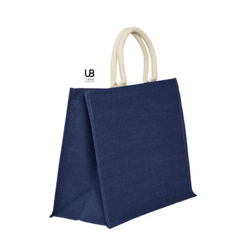 SAC SHOPPING EN JUTES COULEURS AVEC ANSES RONDES : KOS