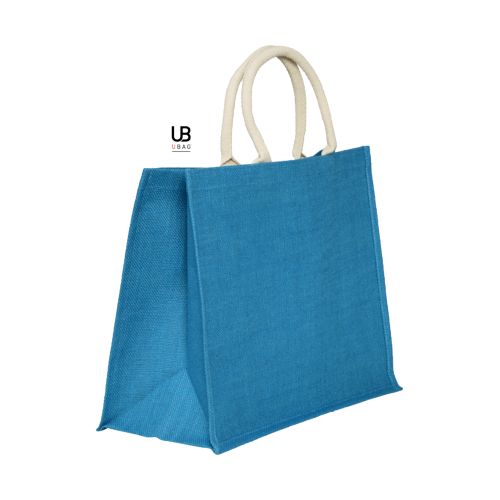 SAC SHOPPING EN JUTES COULEURS AVEC ANSES RONDES : KOS