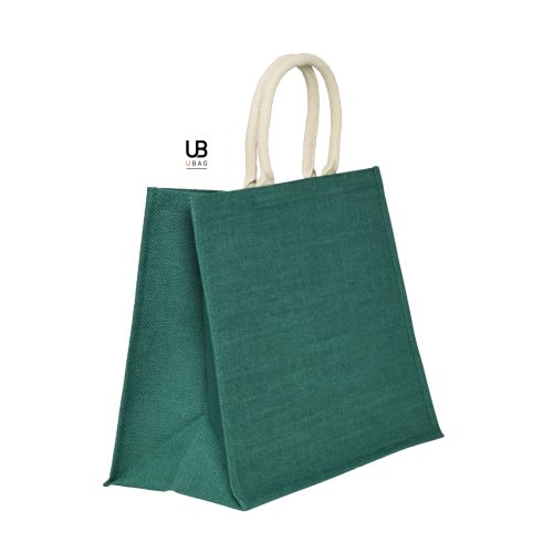 SAC SHOPPING EN JUTES COULEURS AVEC ANSES RONDES : KOS
