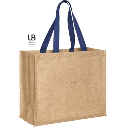 SAC SHOPPING EN JUTE AVEC POIGNÉES EN COTON TEINTÉE : PAROS