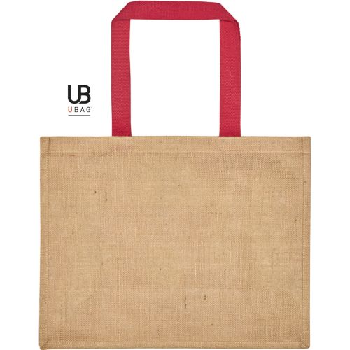 SAC SHOPPING EN JUTE AVEC POIGNÉES EN COTON TEINTÉE : PAROS