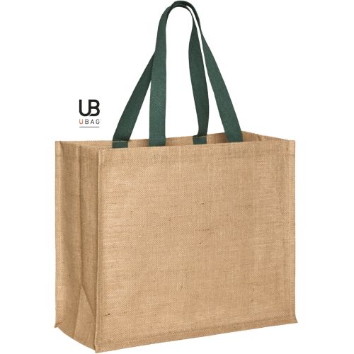 SAC SHOPPING EN JUTE AVEC POIGNÉES EN COTON TEINTÉE : PAROS