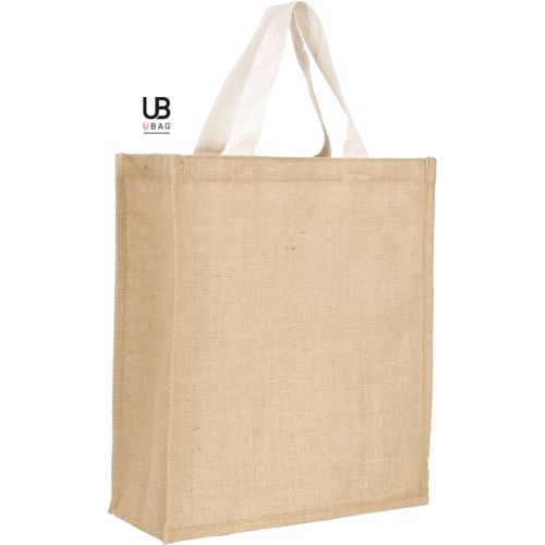 SAC SHOPPING EN JUTE AVEC ANSES EN COTON PLATES : IPANÉMA - 1