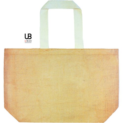 SAC SHOPPING EN JUTE AVEC ANSES EN COTON PLATES : BAÏA - 2