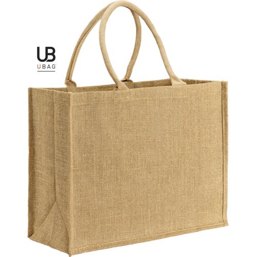 SAC SHOPPING EN JUTE SCINTILLANTE LUREX AVEC ANSES RONDES ; CORTINA - 1