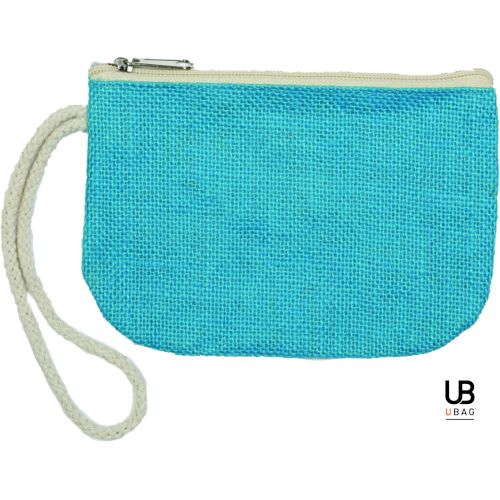 SAC SHOPPING EN JUTE AVEC POIGNÉES CORDE ET PETITE POCHETTE EN JUTE : ROMA
