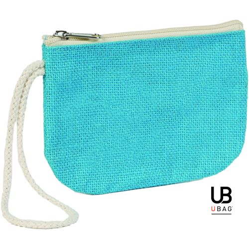 SAC SHOPPING EN JUTE AVEC POIGNÉES CORDE ET PETITE POCHETTE EN JUTE : ROMA