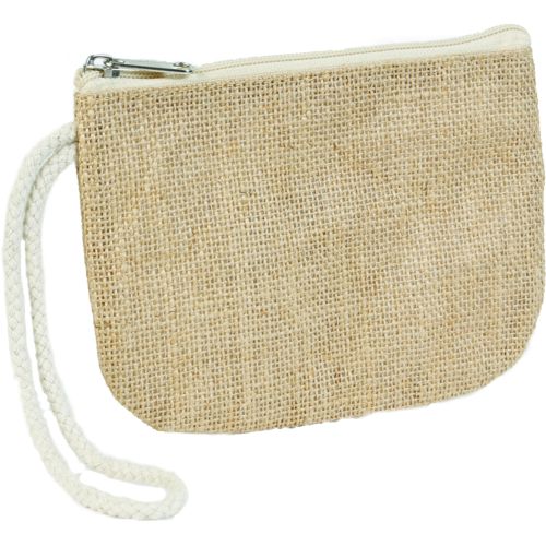 SAC SHOPPING EN JUTE AVEC POIGNÉES CORDE ET PETITE POCHETTE EN JUTE : ROMA